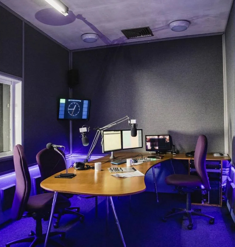 WVTC radio broadcast booth